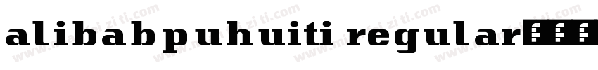 alibabpuhuiti regular字体转换